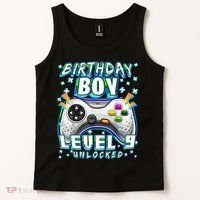 Level 9 Unlocked Video Game 9th Birthday Gamer Boys TShirt Tank Top thumb 2