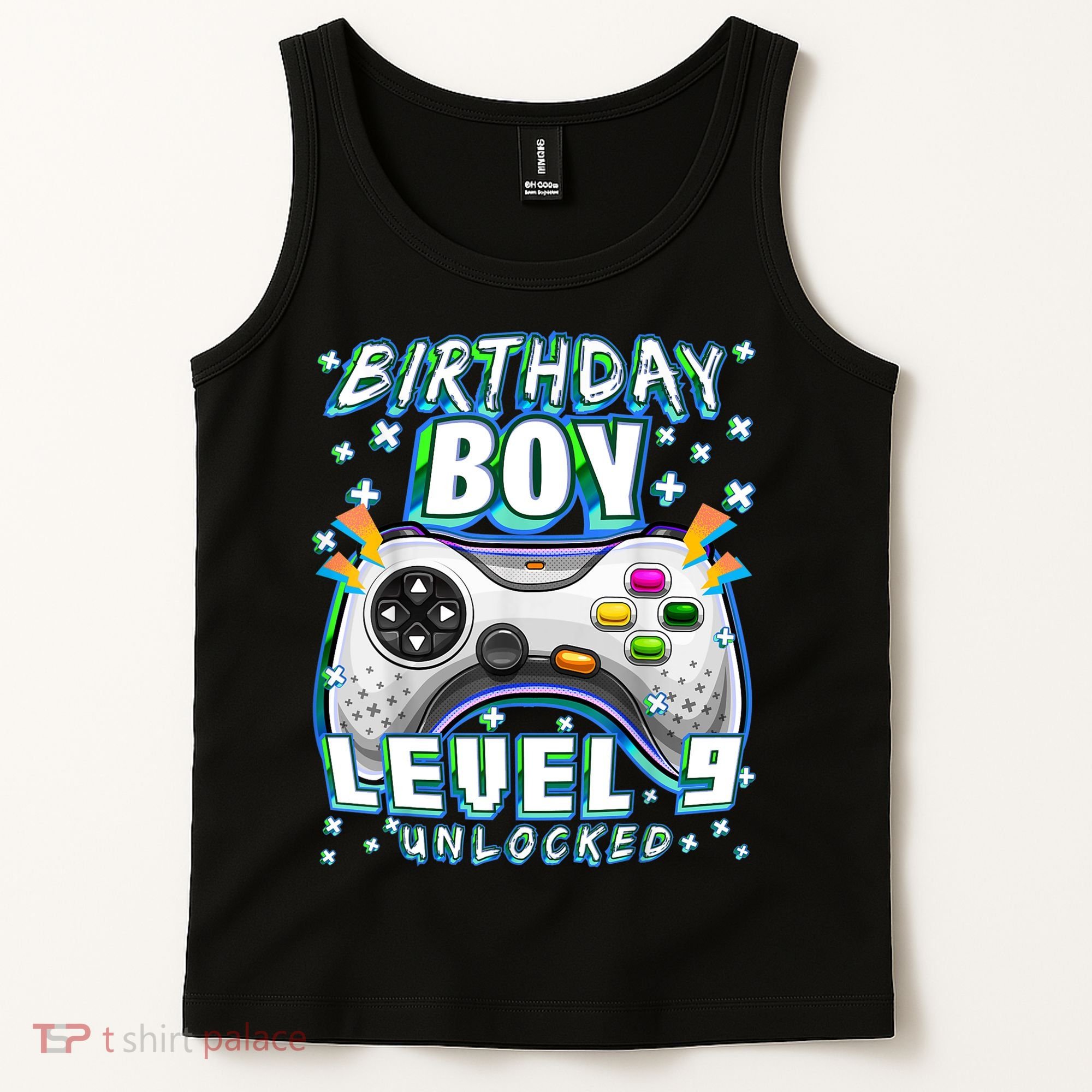 Level 9 Unlocked Video Game 9th Birthday Gamer Boys TShirt Tank Top