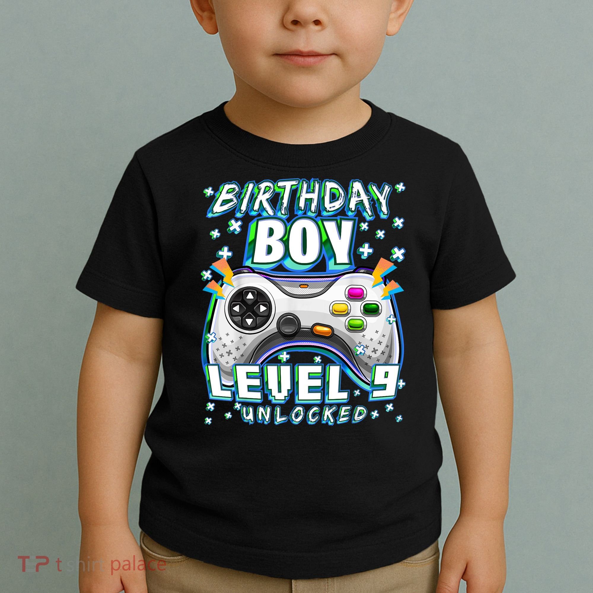 Level 9 Unlocked Video Game 9th Birthday Gamer Boys TShirt Toddler T-Shirt