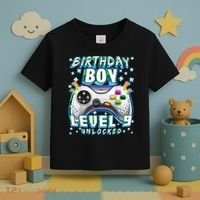 Level 9 Unlocked Video Game 9th Birthday Gamer Boys TShirt Toddler T-Shirt thumb 3