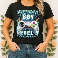 Level 9 Unlocked Video Game 9th Birthday Gamer Boys TShirt Women's T-Shirt thumb 2