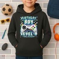 Level 9 Unlocked Video Game 9th Birthday Gamer Boys TShirt Kids Hoodie thumb 2