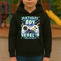 Level 9 Unlocked Video Game 9th Birthday Gamer Boys TShirt Kids Hoodie thumb 3