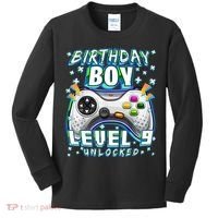 Level 9 Unlocked Video Game 9th Birthday Gamer Boys TShirt Kids Long Sleeve Shirt thumb 0