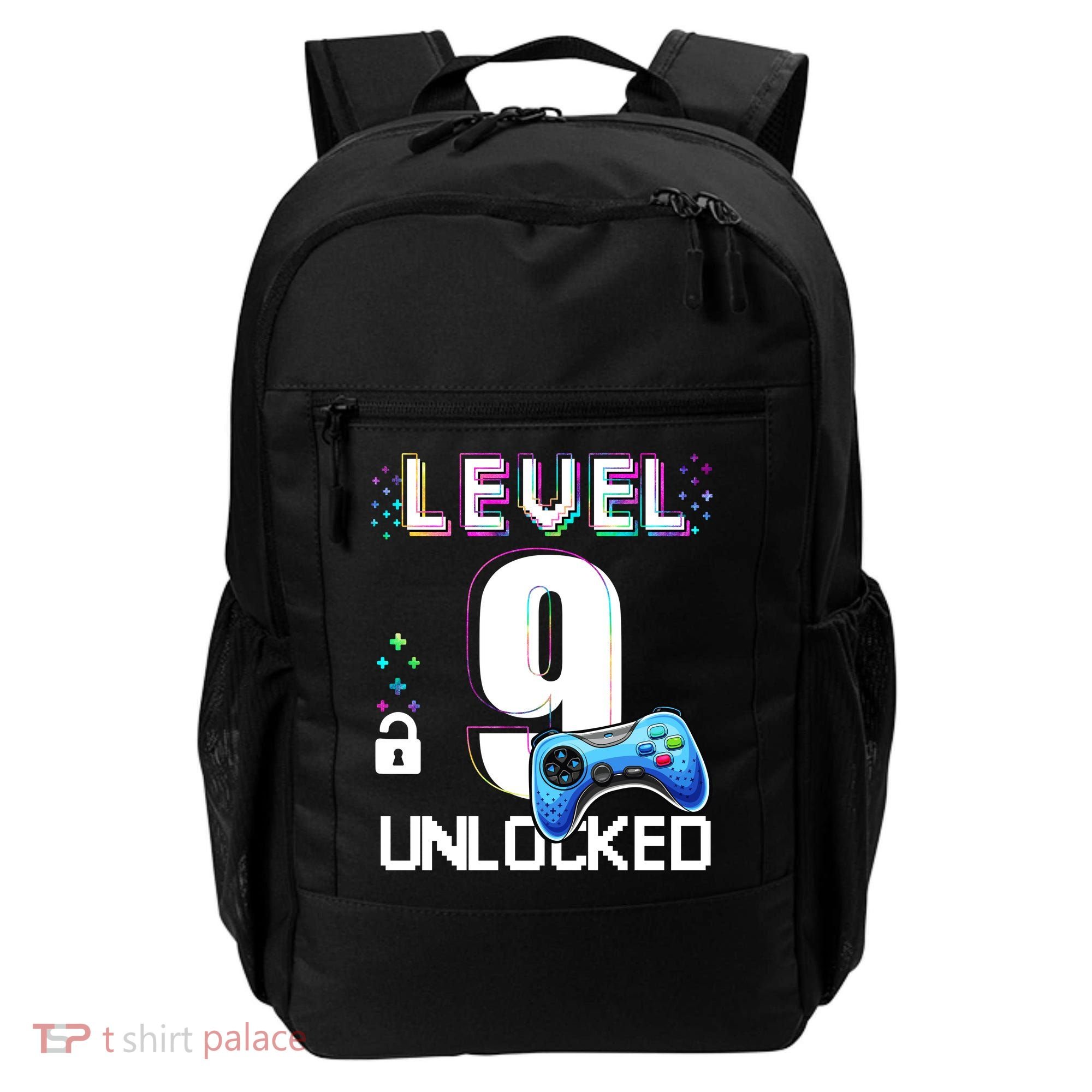 Level 9 Unlocked Video Game 9th Birthday Boy Gamer Backpack