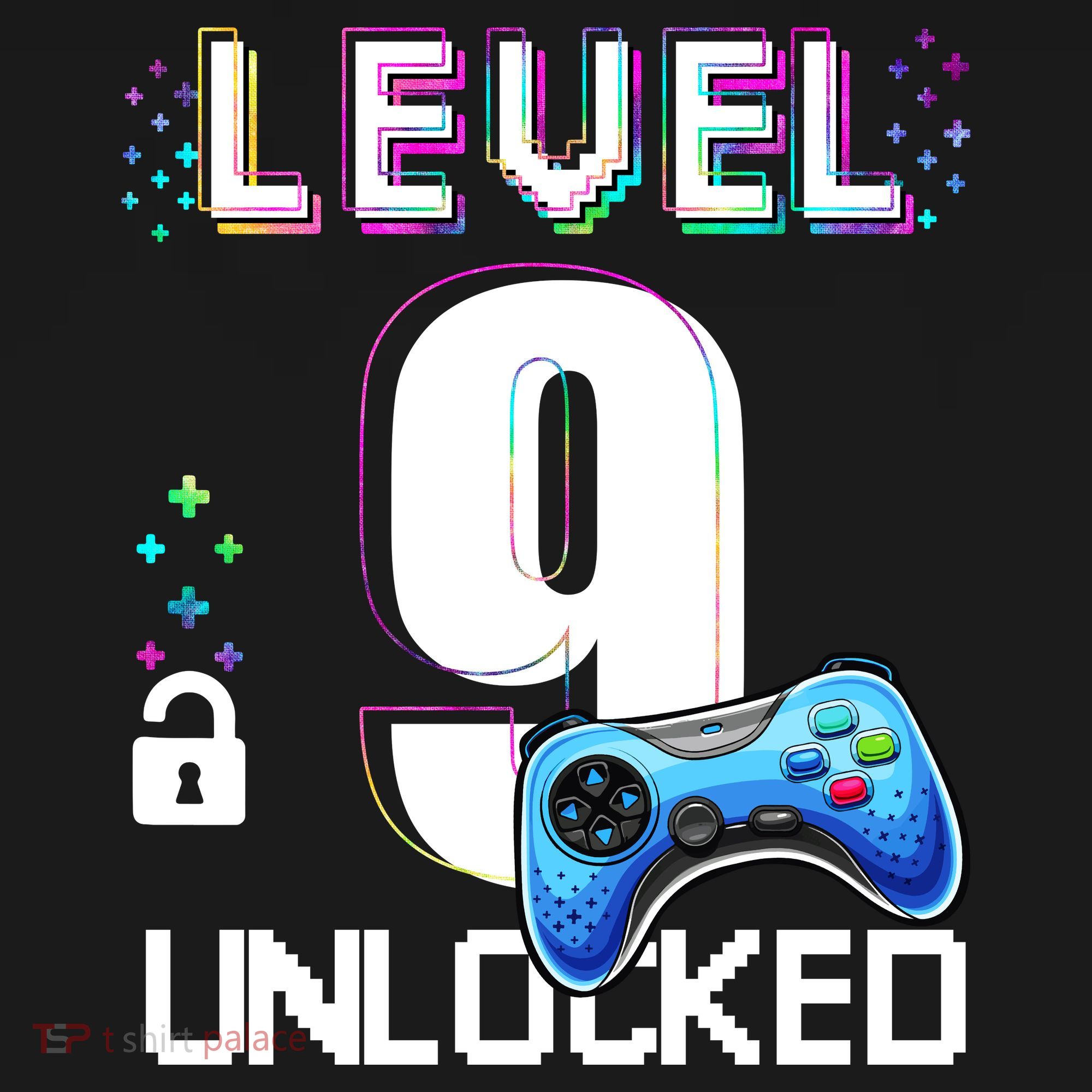 Level 9 Unlocked Video Game 9th Birthday Boy Gamer Backpack