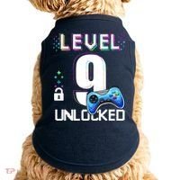 Level 9 Unlocked Video Game 9th Birthday Boy Gamer Doggie Tank thumb 0