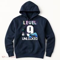 Level 9 Unlocked Video Game 9th Birthday Boy Gamer Hoodie thumb 0