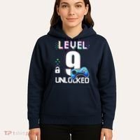 Level 9 Unlocked Video Game 9th Birthday Boy Gamer Hoodie thumb 5