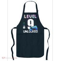 Level 9 Unlocked Video Game 9th Birthday Boy Gamer Apron thumb 0