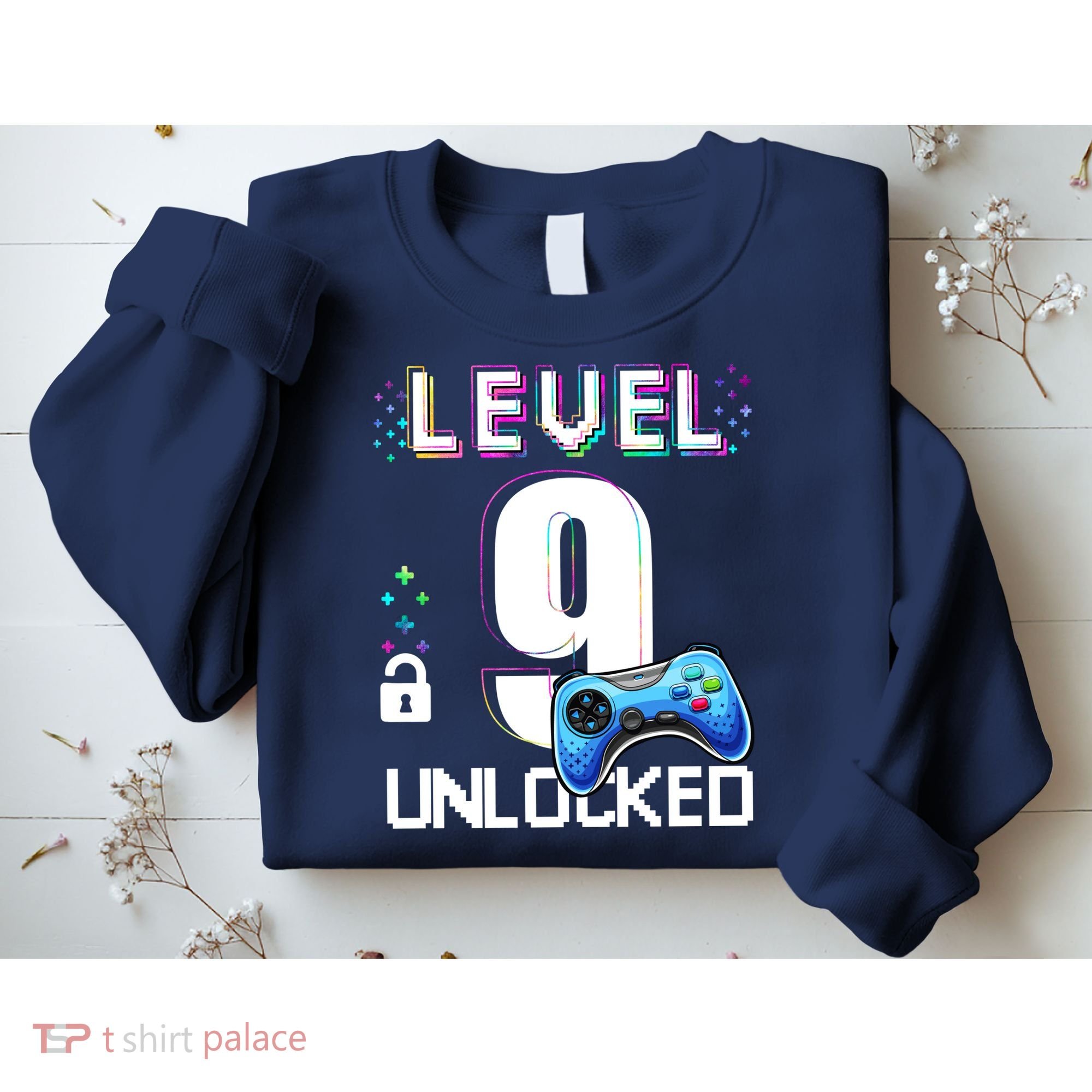 Level 9 Unlocked Video Game 9th Birthday Boy Gamer Sweatshirt