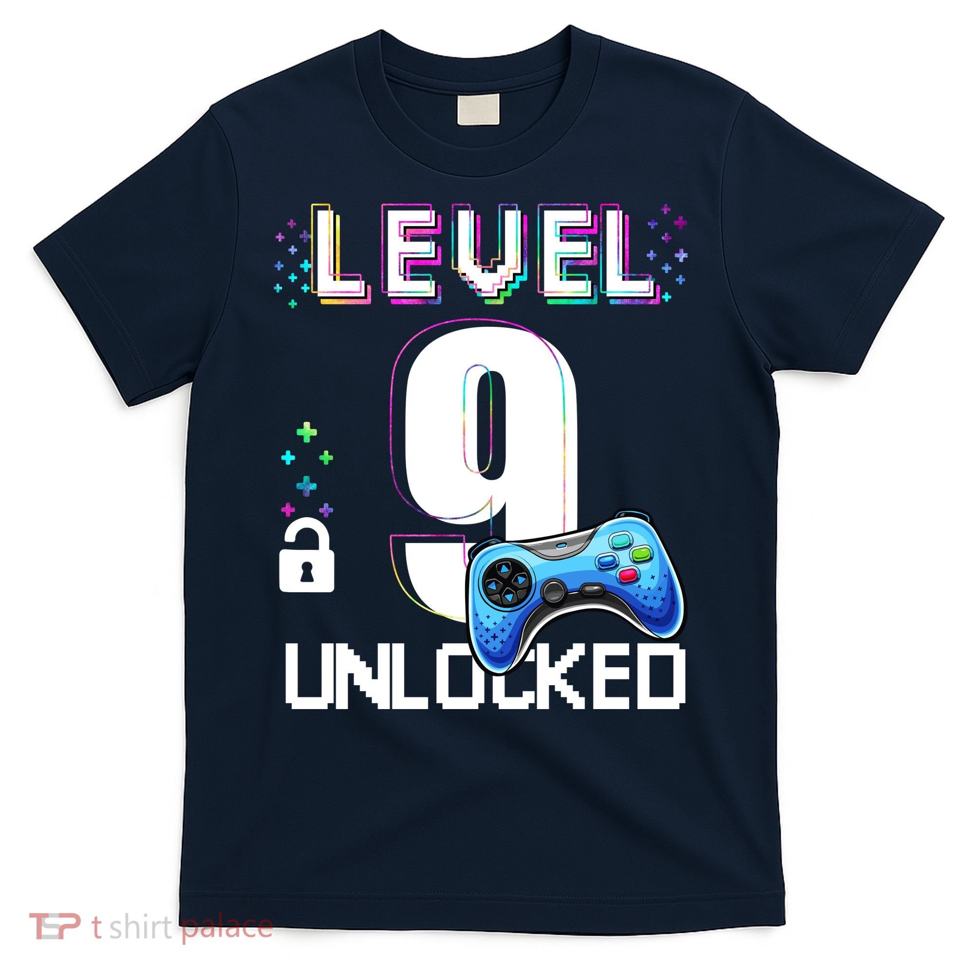 Level 9 Unlocked Video Game 9th Birthday Boy Gamer T-Shirt