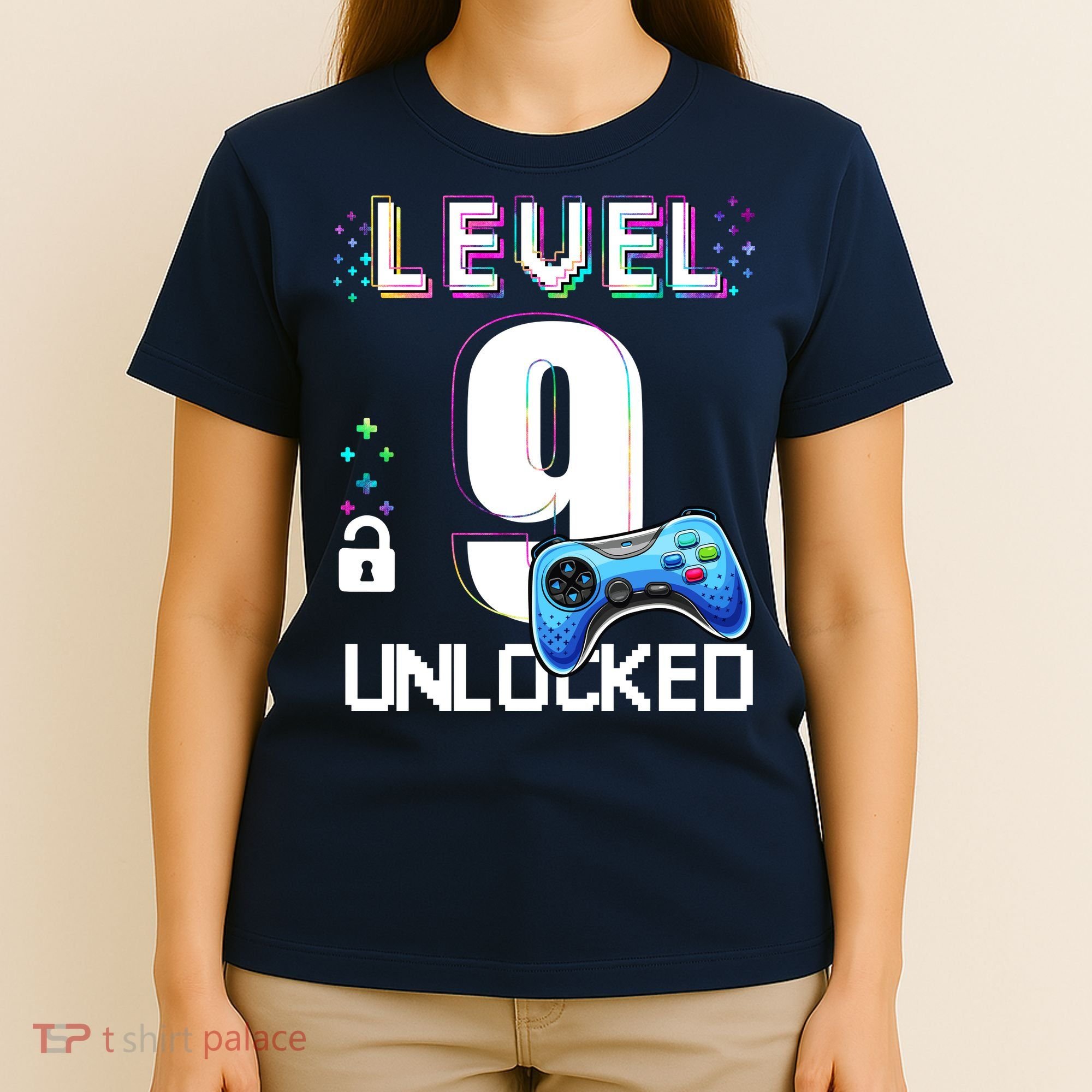 Level 9 Unlocked Video Game 9th Birthday Boy Gamer T-Shirt