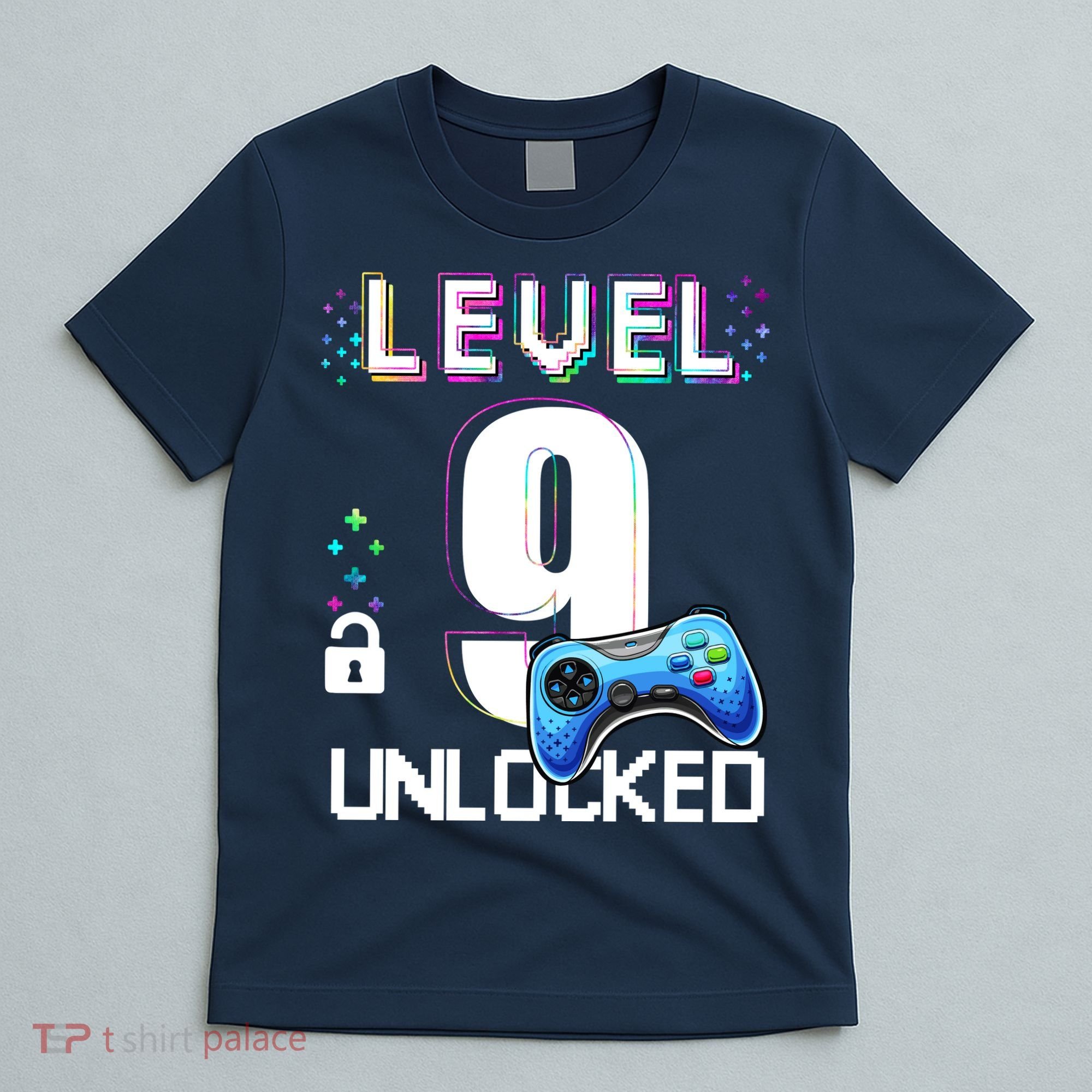 Level 9 Unlocked Video Game 9th Birthday Boy Gamer T-Shirt