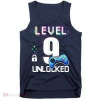 Level 9 Unlocked Video Game 9th Birthday Boy Gamer Tank Top thumb 0