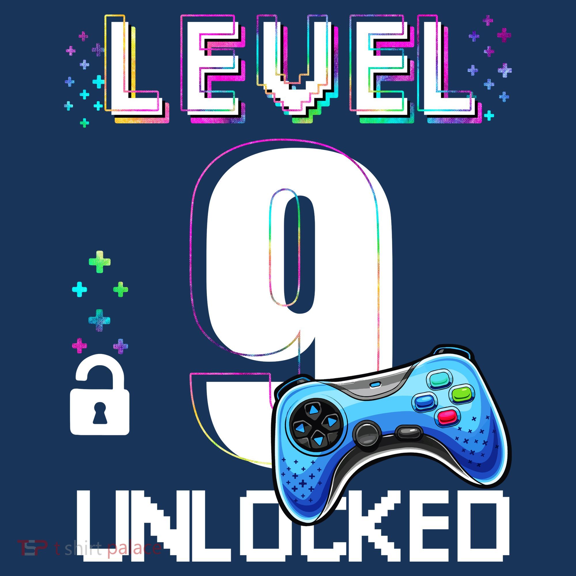 Level 9 Unlocked Video Game 9th Birthday Boy Gamer Visor