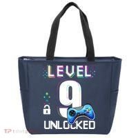 Level 9 Unlocked Video Game 9th Birthday Boy Gamer Tote Bag thumb 0