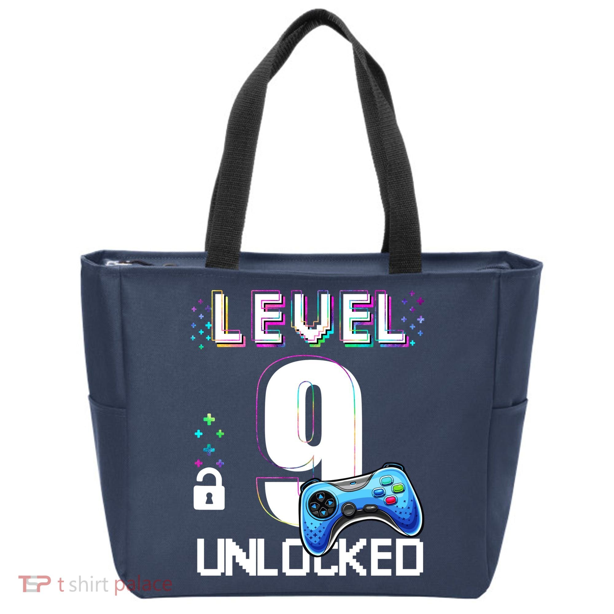 Level 9 Unlocked Video Game 9th Birthday Boy Gamer Tote Bag