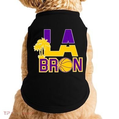 LA Bron Basketball Palm Tree Logo Doggie Tank