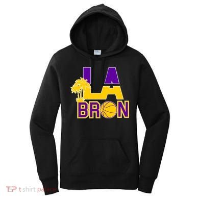 LA Bron Basketball Palm Tree Logo Women's Hoodie