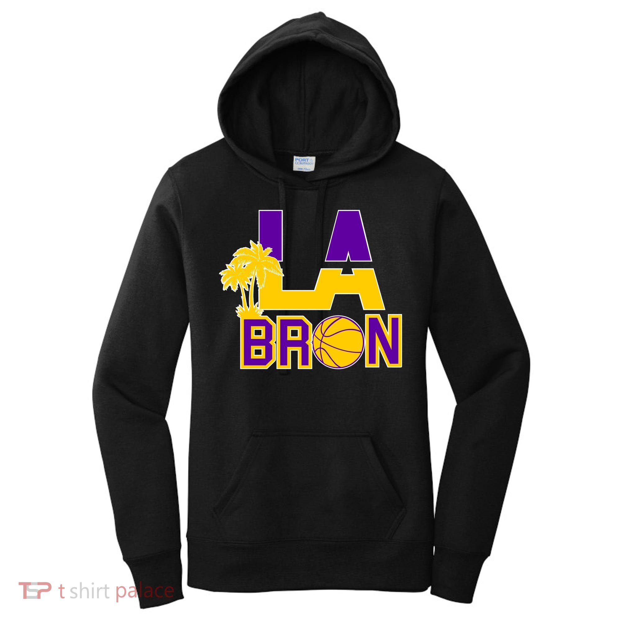 LA Bron Basketball Palm Tree Logo Women's Hoodie