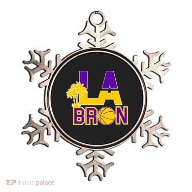 LA Bron Basketball Palm Tree Logo Ornament