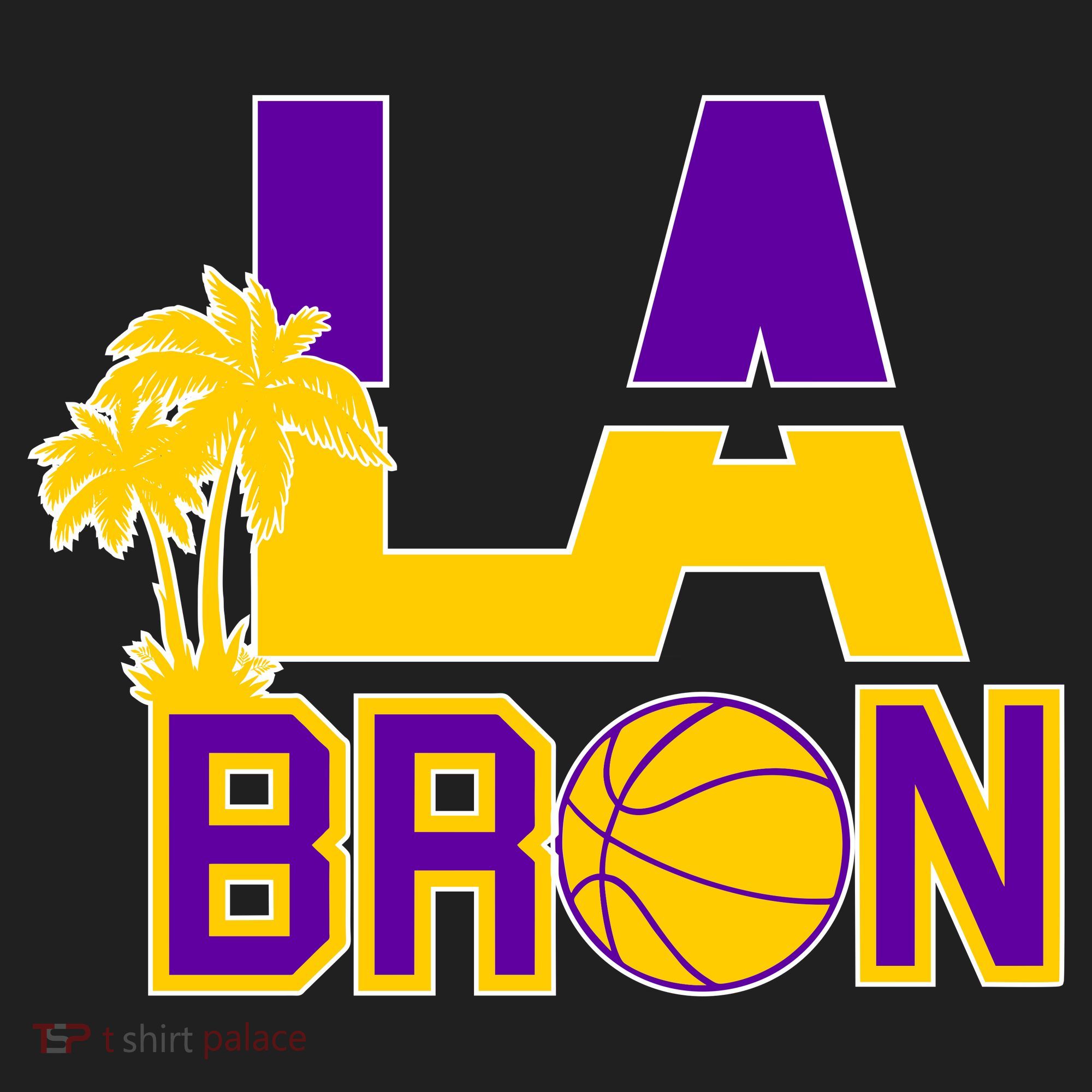 LA Bron Basketball Palm Tree Logo Hat