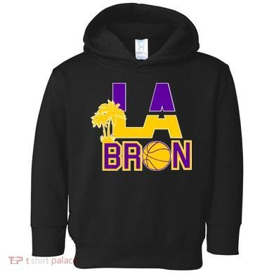 LA Bron Basketball Palm Tree Logo Toddler Hoodie