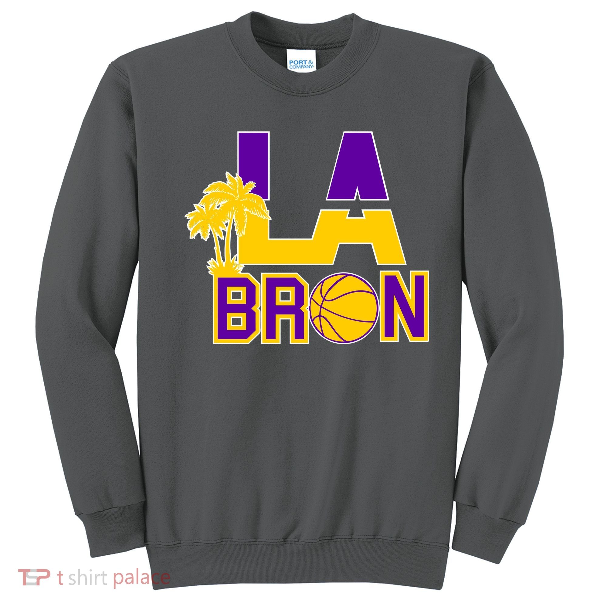 LA Bron Basketball Palm Tree Logo Sweatshirt