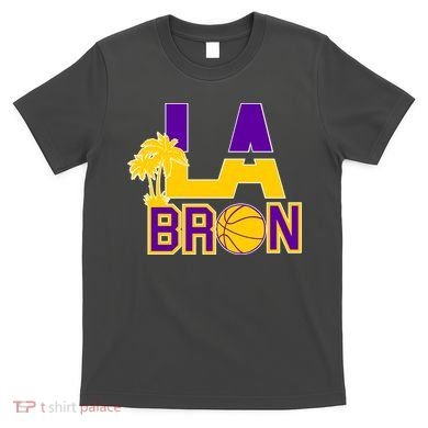 LA Bron Basketball Palm Tree Logo T-Shirt