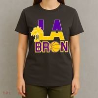 LA Bron Basketball Palm Tree Logo T-Shirt thumb 4