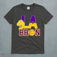 LA Bron Basketball Palm Tree Logo T-Shirt thumb 5