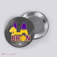 LA Bron Basketball Palm Tree Logo Button thumb 0