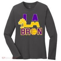 LA Bron Basketball Palm Tree Logo Women's Long Sleeve Shirt thumb 0