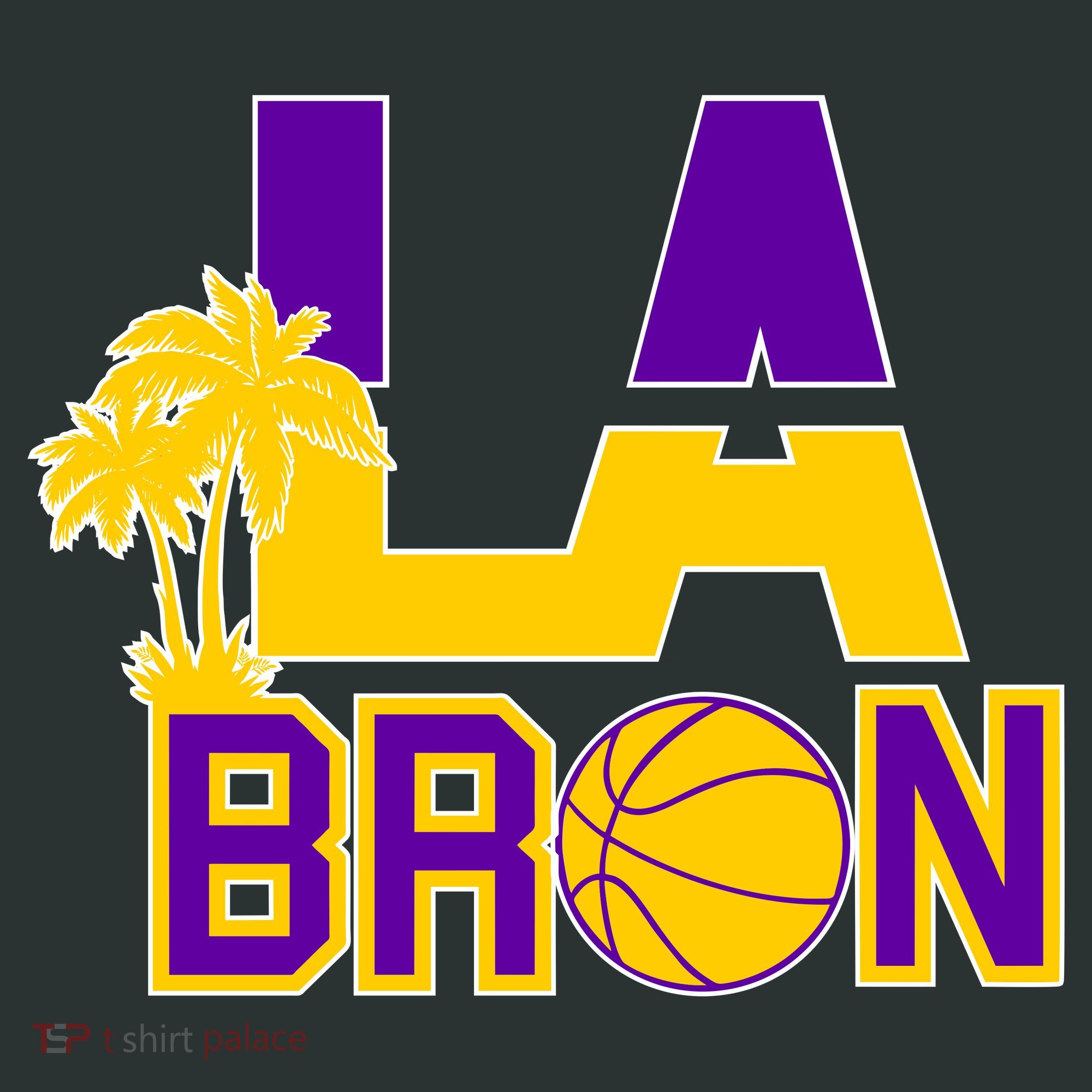 LA Bron Basketball Palm Tree Logo Women's Long Sleeve Shirt