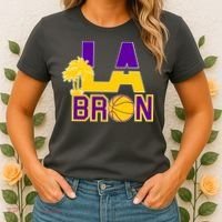 LA Bron Basketball Palm Tree Logo Women's T-Shirt thumb 2