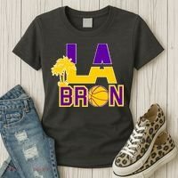 LA Bron Basketball Palm Tree Logo Women's T-Shirt thumb 3