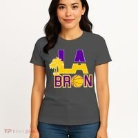 LA Bron Basketball Palm Tree Logo Women's T-Shirt thumb 4