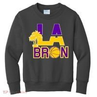 LA Bron Basketball Palm Tree Logo Kids Sweatshirt thumb 0