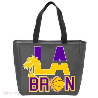 LA Bron Basketball Palm Tree Logo Tote Bag