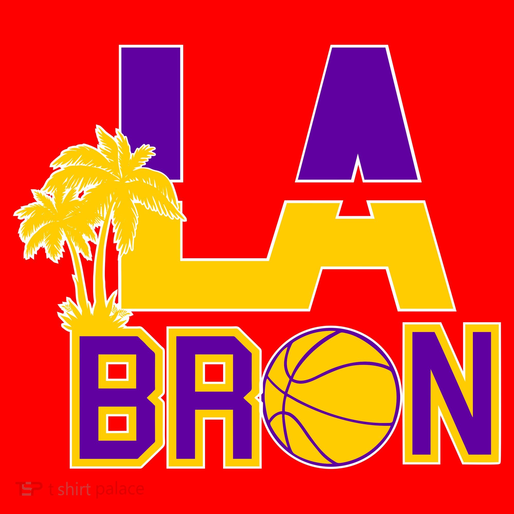 LA Bron Basketball Palm Tree Logo Santa Hat