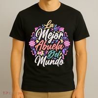 La Mejor Abuela del Mundo Hispanic Grandma & Mother's Day T-Shirt thumb 3