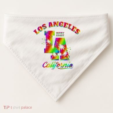 LA Retro Los Angeles Colors USA-Made Doggie Bandana