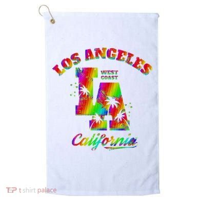 LA Retro Los Angeles Colors Golf Towel