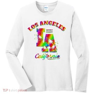 LA Retro Los Angeles Colors Women's Long Sleeve Shirt