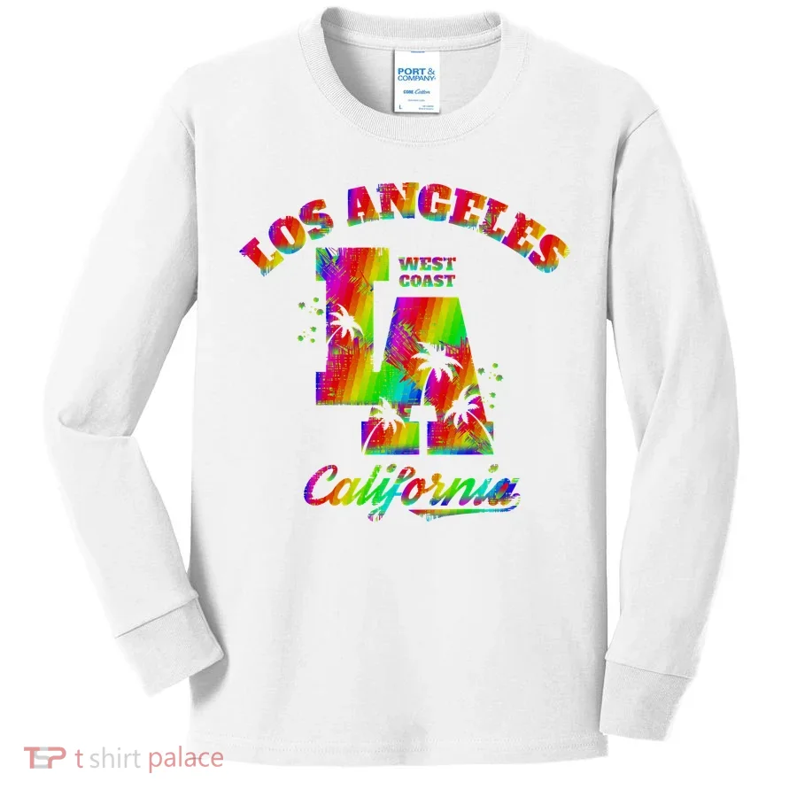LA Retro Los Angeles Colors Kids Long Sleeve Shirt