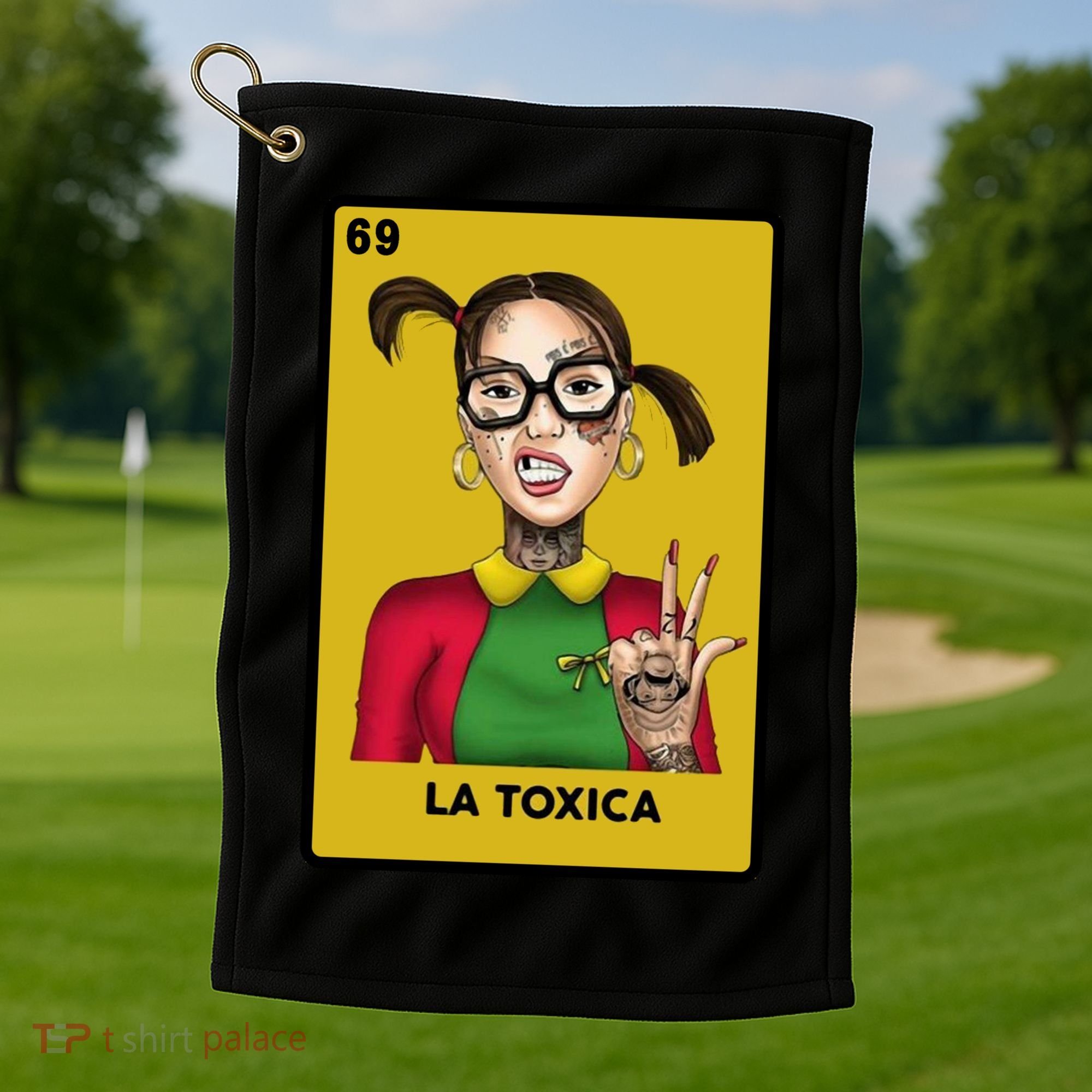 La Toxica 69 Lottery Card Golf Towel