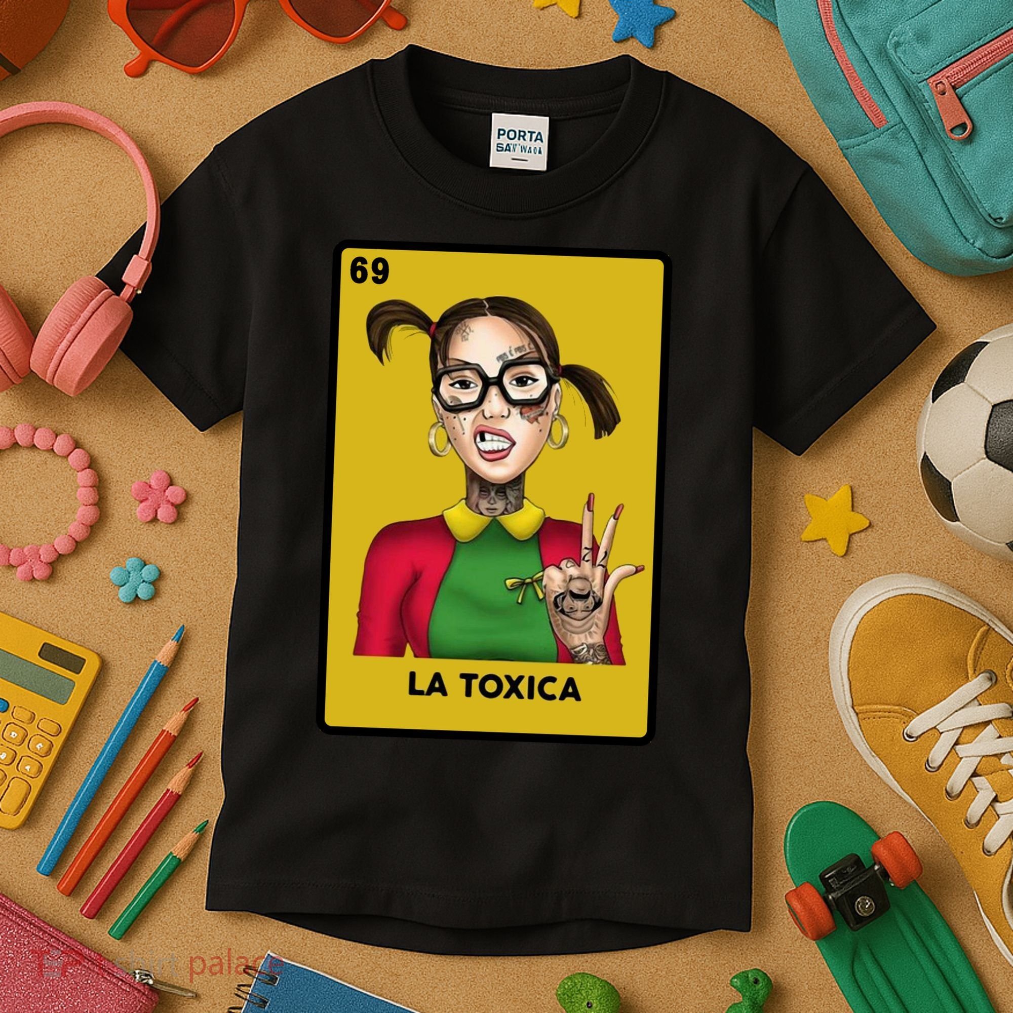 La Toxica 69 Lottery Card Kids T-Shirt