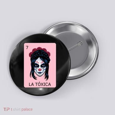 La Toxica Sugar Skull  Button