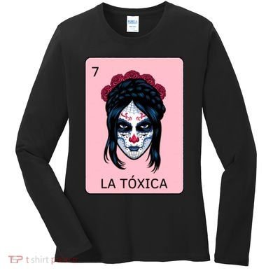 La Toxica Sugar Skull  Women's Long Sleeve Shirt